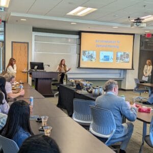 A recent visit from alumna Jessica Yazvac highlighted how these skills directly translate to leadership roles in major companies.